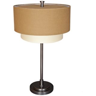 mario muto double shade bronze table lamp