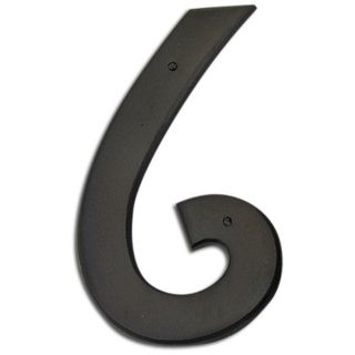Mission Aged Bronze Finish House Number 6   #P3133