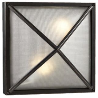 Deco Square Bronze 12 1/2" Wide Outdoor Wall Light   #H4505