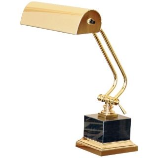 House of Troy 12” High Polished Brass Marble Piano Lamp   #R3408