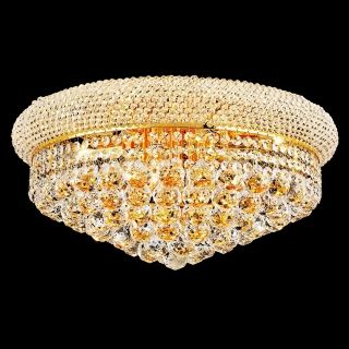 Primo 10 Light  Royal Cut Crystal and Gold Ceiling Light   #Y3730