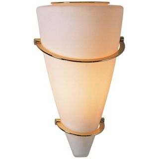 Holtkoetter Satin White 11 ½” High Cone Wall Sconce   #G3498