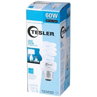 Tesler 13 Watt Warm White ENERGY STAR Spiral CFL Bulb   #K7795