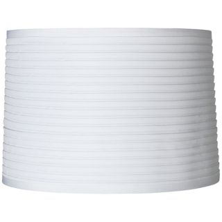 White Horizontal Pleat Lamp Shade 15x16x11 (Spider)   #20281