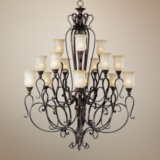 Sausalito Filbert Finish 49" Wide 15 Light Chandelier   #J4896