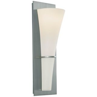 Barrington 15 1/4" High Brushed Steel Wall Sconce   #G0488