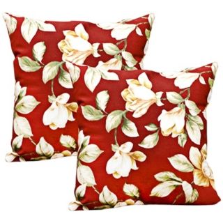Set of 2 Roma Floral Outdoor Accent Pillows   #W6215