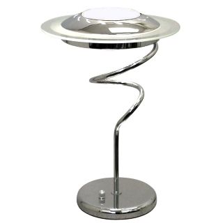 Lite Source Chrome Twist With Frosted Glass Shade Desk Lamp   #94863