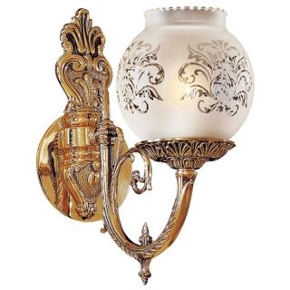 Metropolitan Collection Etched Glass 12" High Wall Sconce   #R5514