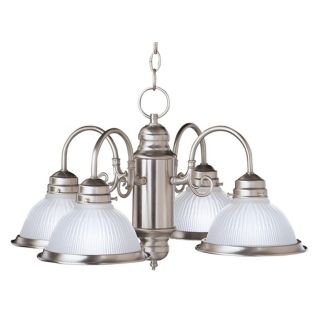 Cape May Brushed Nickel Four Light Chandelier   #15646