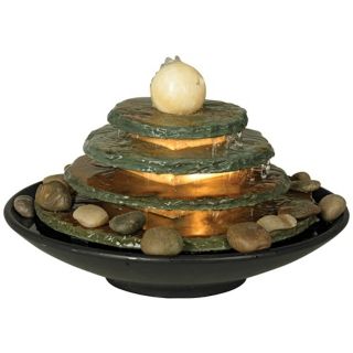 Pyramid Feng Shui Ball Lighted Table Fountain   #N5177