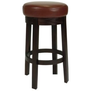 Darcy Cranberry Bicast Leather Swivel Bar Stool   #J9932