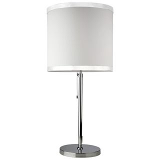Artcraft Madison White and Chrome Adjustable Table Lamp   #W5714
