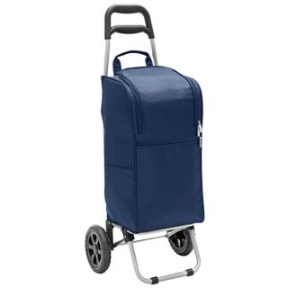 Picnic Time Navy Blue Insulated Cooler and Folding Cart   #W8167