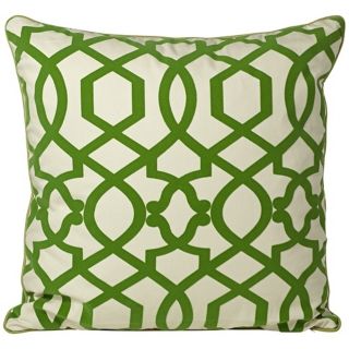 Tangle 20" Square Green Throw Pillow   #W6895