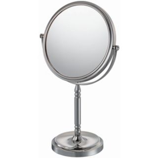 Chrome Finish Recessed Base Vanity Stand 15" High Mirror   #99943