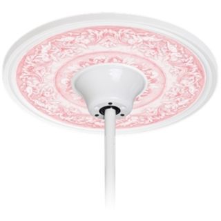 Camelot Manor Rose 6 1/2" Opening White Fan Medallion   #H3292 H3561