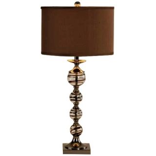 Stacked Swirled Glass Ball Table Lamp   #M5433