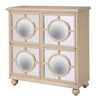 Mirage Ivory and Glass Cabinet   #T2266