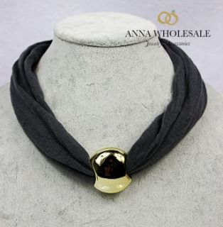 Womens Gold European Beads Charm Collar Cotton Short Pendant Necklace