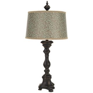 Black and Gold Candlestick Table Lamp   #T2089