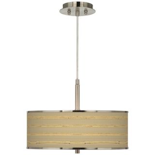 Woven Reed Giclee Glow 16" Wide Pendant Light   #T6341 V3173