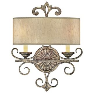 Savonia Silver 2 Light 18 1/2" High Savoy House Sconce   #U9285