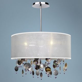 Around Town Pearl and White 18" Wide Pendant Chandelier   #U5123
