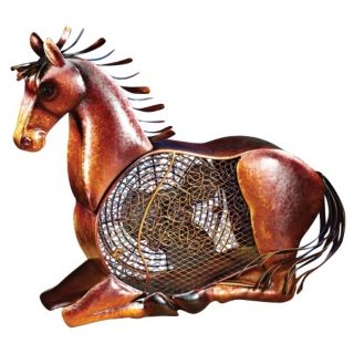 Horse Figurine Mottled Brass Desk Fan   #N0258