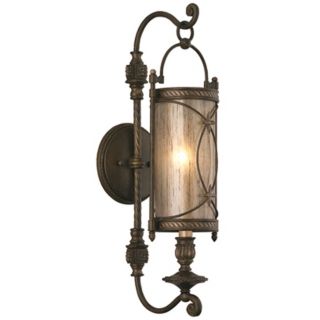bulb (not included). 6 wide. 19 1/4 high. Extends 8 from the wall
