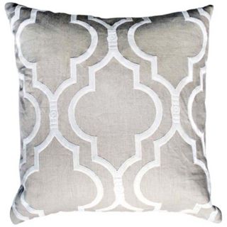 Taza Natural 20" Square Linen Accent Pillow   #X1746