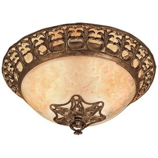 Laurance Collection 21" Wide Antique Gold Ceiling Light   #W5093