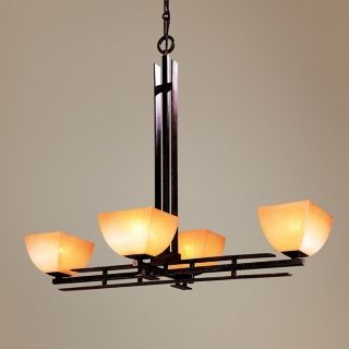 Lineage Collection Mission 19" Wide Four Light Chandelier   #08682