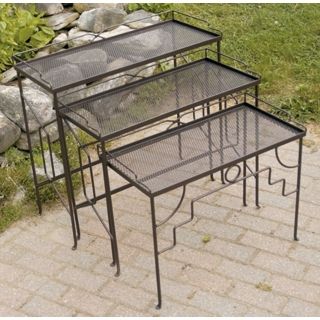 Set of 3 Rectangular Indoor Outdoor Nesting Tables   #M7954