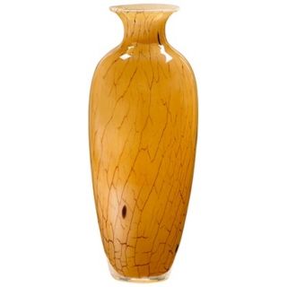 Spider Large Iridescent Golden Glass Vase   #V1416