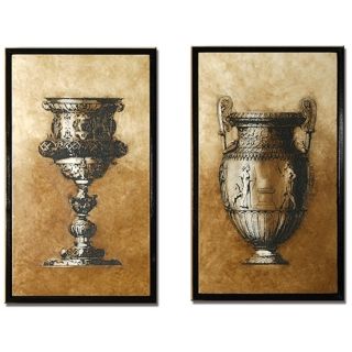 Set of 2 Sienna Framed Goblet and Urn Wall Art Pieces   #M0440