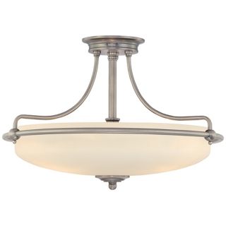 Griffin Collection Antique Nickel 21" Wide Ceiling Light   #M8760