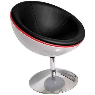 Black Lunar Lounger Contemporary Swivel Chair   #F4080