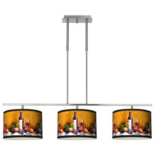 Wine and Fruit 46" Wide Bar Hanging 3 Drum Island Light   #M3236 M8878