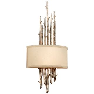 Takes two 60 watt candelabra bulbs (not included). 25 high. 12 wide
