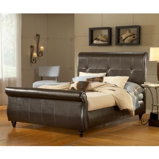 Hillsdale Fremont Brown Leather Bed   #T4213