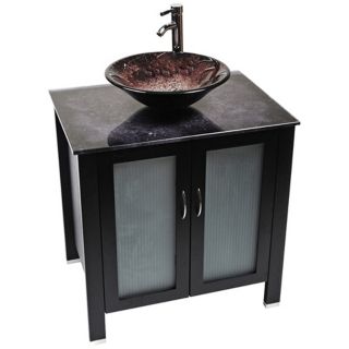 Waterhouse Volcano Glass Contemporary Vanity   #R9171