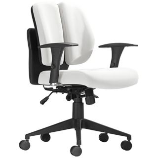 Zuo Aqua White Polyurethane Office Chair   #T2474