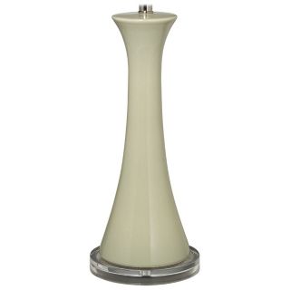 Tapered Heather Green Column Ceramic Table Lamp Base   #T5900