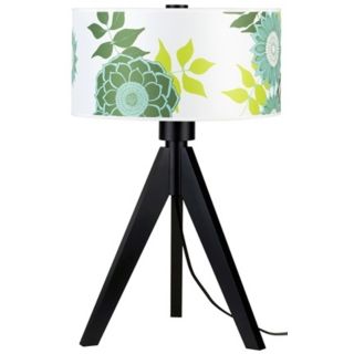 Lights Up Woody 28" High Anna Green Shade Table Lamp   #T6049