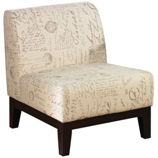 Script Upholstered Accent Chair   #X2793