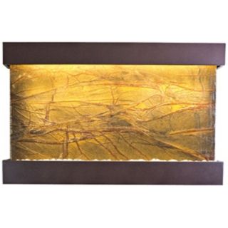 Quarry Marble and Copper Vein 51" Wide Indoor Wall Fountain   #X9047