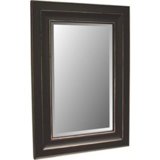 Bar Harbour Distressed Black Finish 46" High Wall Mirror   #06390