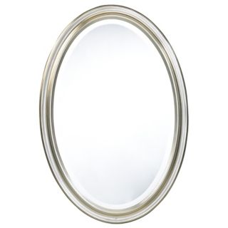 Cooper Classics Silver Blake 31 1/2" High Oval Wall Mirror   #U9984