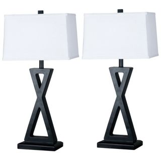 Set of 2 Logan Dark Bronze Table Lamps   #P0698